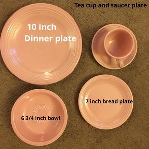 Rose pink Fiesta dishes